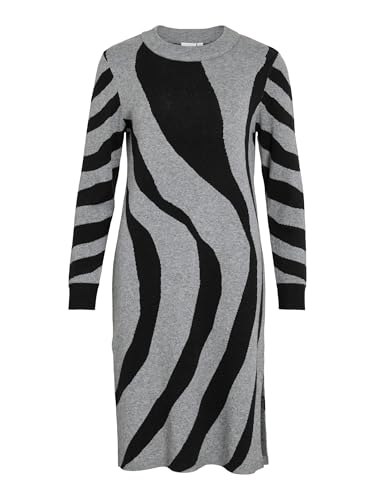 Robe midi en tricot VILA Vitif à col rond en maille extensible douce