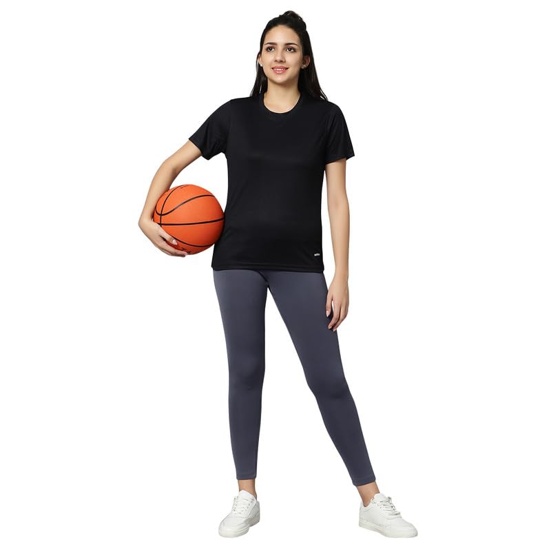 Image of omtex Dotty Athletics Tee for Women's | Short Sleeve Tees | Quick Dry Outdoor Running Gym Workout,Sports T-Shirt with Multipack Tee