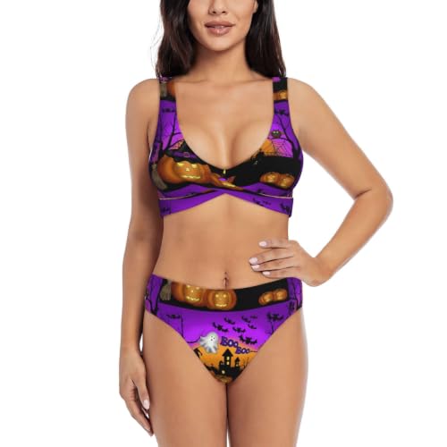 Bikini de Halloween cómodo y sexy que realza la silueta en la playa