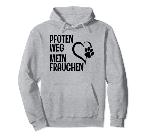 Pfotenabdruck Herz Frauchen Lustiger Spruch Damen Geschenk Pullover Hoodie