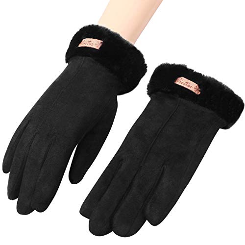 HSTCL レディース 手袋 スマホ対応 裏起毛 ペア 防寒 厚手 通勤 通学 クリスマス プレゼント