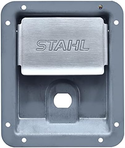 Stahl - 62013-001-KIT - Replacement Rivet-On Rotary Paddle Latch Kit with Stainless Steel Handle and Unpainted Latch Pan