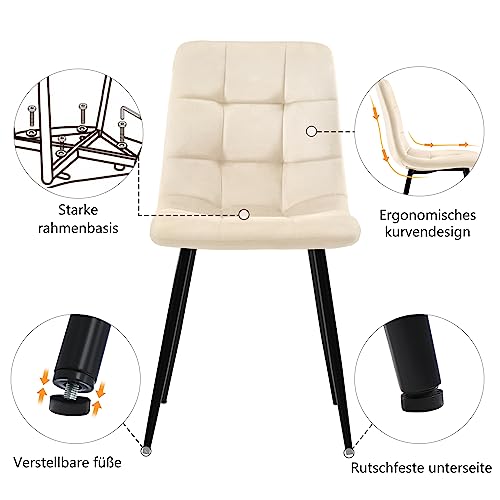 Juego de comedor moderno con mesa rectangular y sillas de terciopelo premium 5