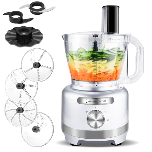Homtone 16 Cup Food Processor, 9 Functions 7 Blades 3