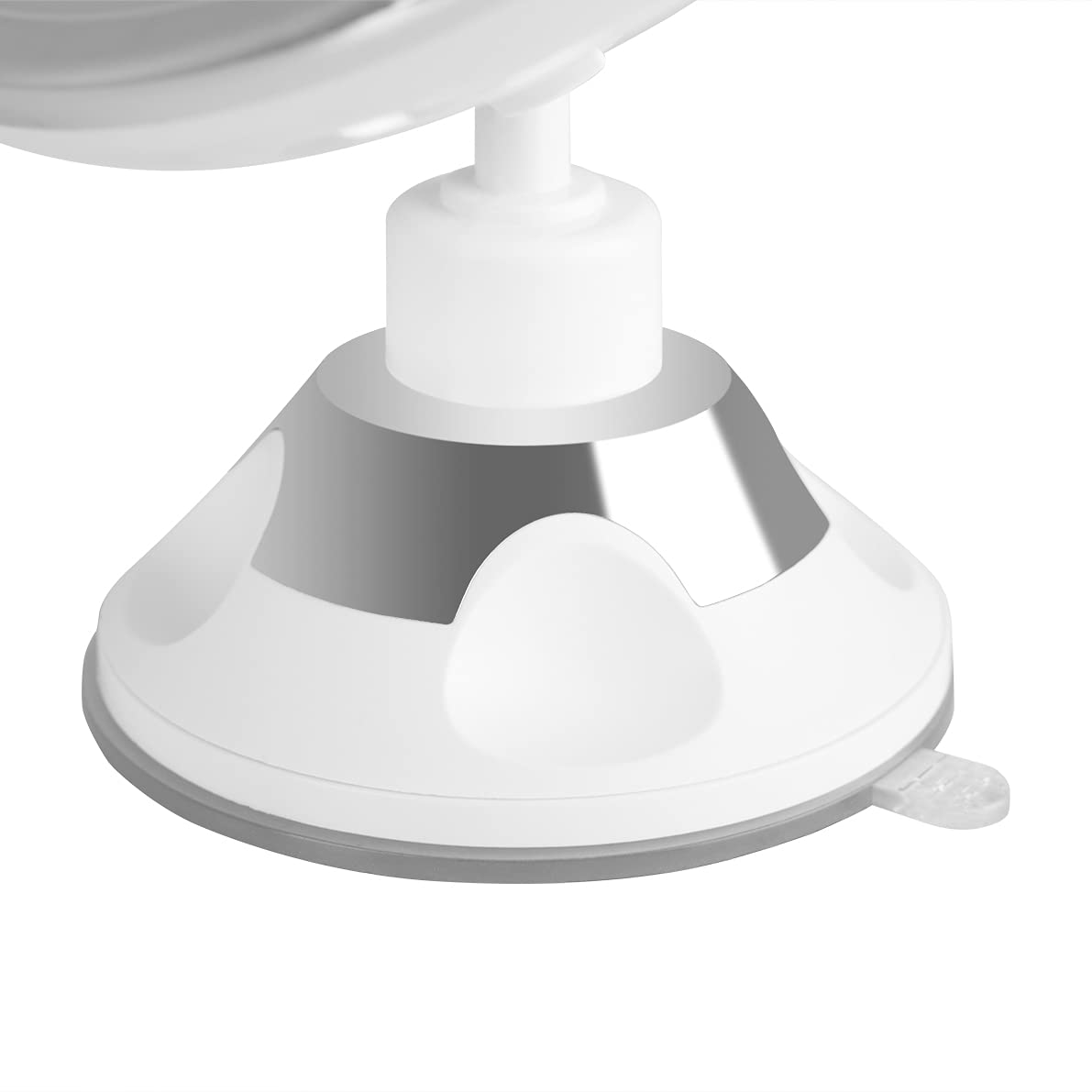 Orbegozo ESP 1010 - Espejo cosmético con luz LED, orientable 360 Grados, Aumento 10x, Ventosa Ajustable, Vidrio óptico, Funciona a Pilas, Gris, Blanco