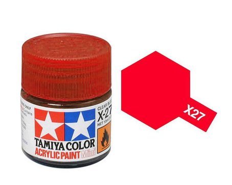 Tamiya Model Color Acrylic Paint X-27 Clear Red Net 10ml 81527 with RCECHO Full Version Apps Edition