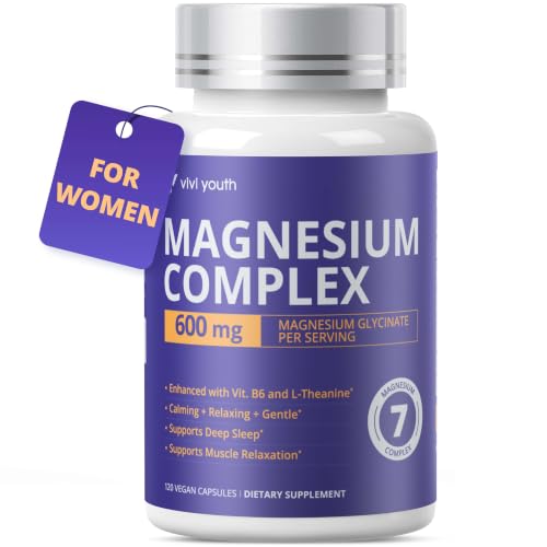 Image of Magnesium 7 Complex for Women with 600mg Glycinate, 120 Capsules