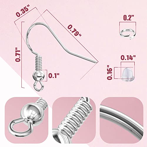 image for Aiythouy Hypoallergenic Earring Hooks, 600 Pcs Earring Making Supplies