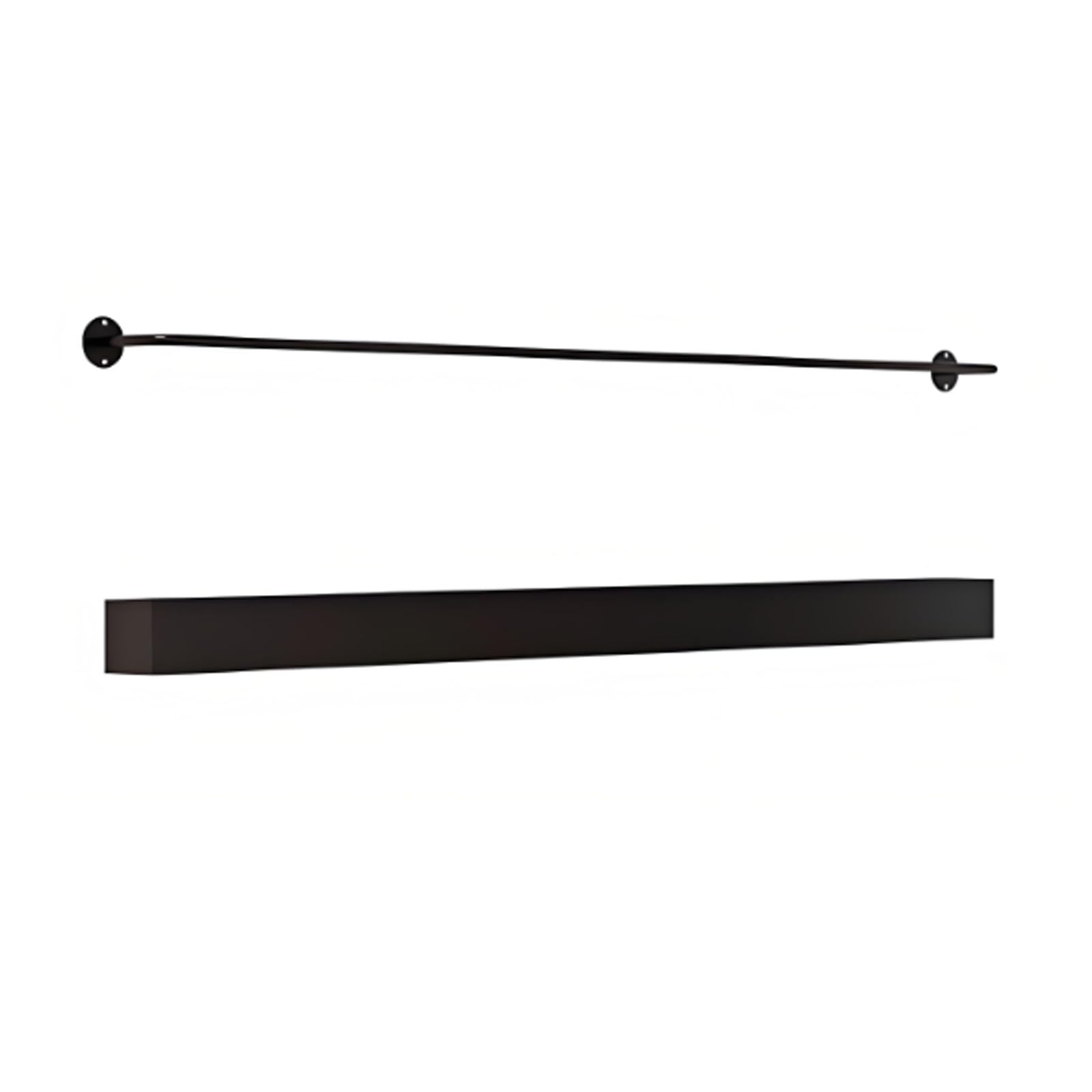 Estantes flotantes de metal montados en la pared para organización del hogar y decoración de pared, ideal para sala de estar, cocina, dormitorio, baño, exhibición de fotos,