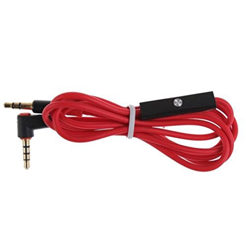 Cewaal AUX cable de audio de 3,5 mm Reemplazo Auricular Cable con control de volumen del micrófono para golpes del monstruo