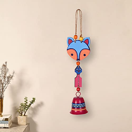 Image of Aakriti Art Creations Foxy Skye Wind Chime Multicolor | Handmade Modern Art Wooden & Metal Wind Chime | Decorative Wind Chimes for Balcony, Garden, Living Room & Gifting