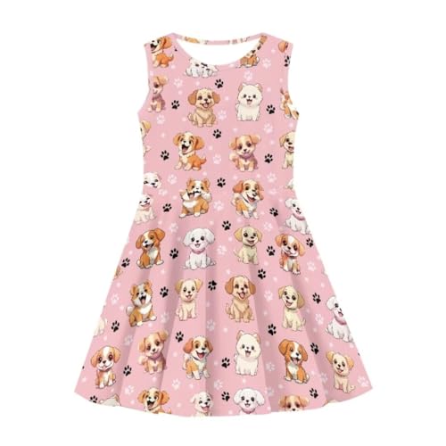 Tropical Dress for Girls Twirl Stretch Kneelength Dress Sun Summer Midi Playwear4