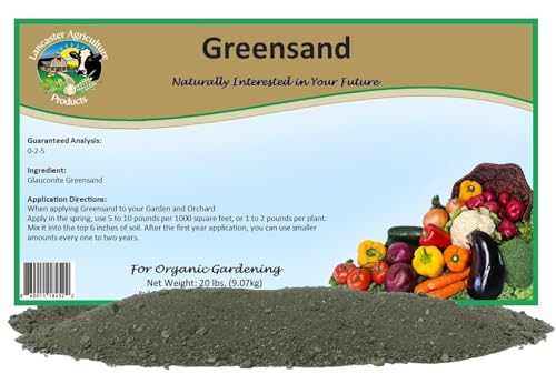 Greensand 20 Pounds – Natural Fertilizer for Healthy Soil, Rich in Potassium & Iron, Great for Gardens, Lawns & Growing - Lancaster Agriculture Products