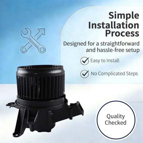 Image of HVAC Blower Motor with Fan Assembly - Compatible with Compass 2017-2021, Renegade 2015-2023 - Front Air Conditioning Heater Fan - 700351 68266039AA