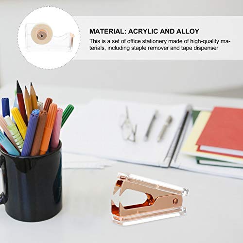 TomaiBaby Kit de acessórios de mesa com dispensador de fita, kit de acessórios de escritório para es