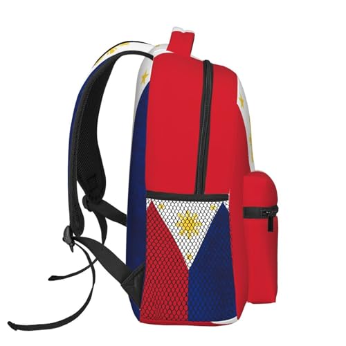 Flag of the Philippines Backpack Casual Laptop Backpack Double Shoulder Bag Lightweight Backpack For Women Men Travel3