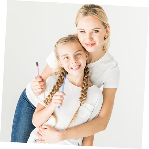 FOMIYES 10 Stück Teiliges Zahnbürsten mit Aktivkohle Extra Ergonomisches Design für Erwachsene Optimale Mundpflege und Gründliche – Bild 7