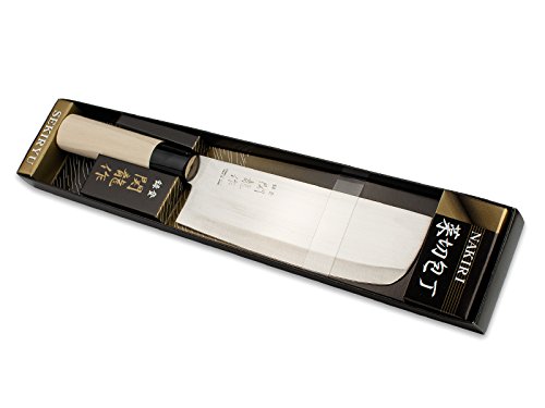 Couteau Nakiri Seki Munekage 165 Mm - Acier Inoxydable - Pour Légumes - Affûté Et Prêt à L'emploi