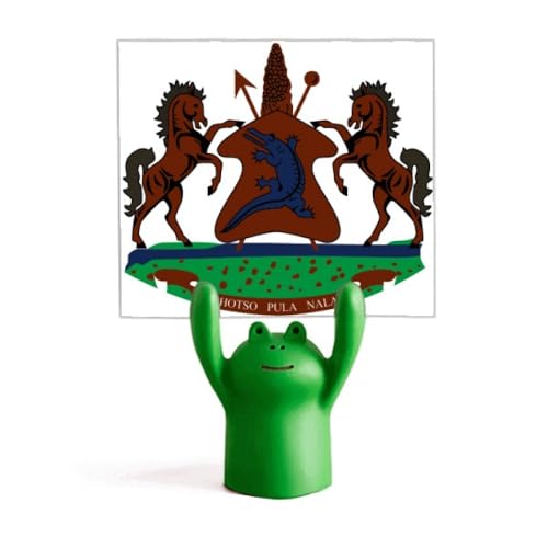 Support pour emblème Lesotho afnational avec motif grenouille de calandre voiture