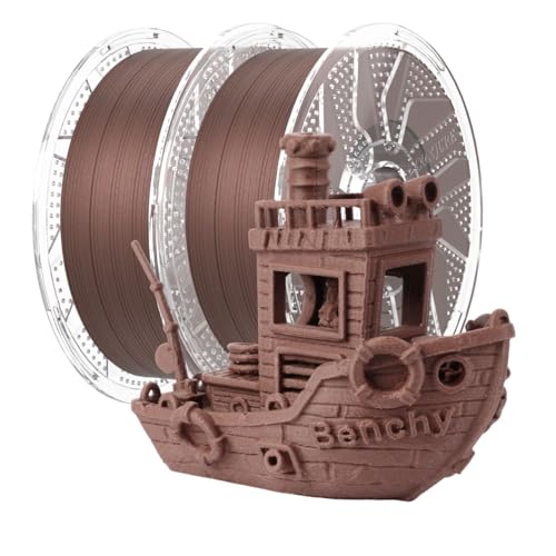 Image of Chitu Systems Conjure Wood PLA Filament 1.75mm, Using Reusable Spool Compatible with Bambu Lab Refill Filament, Walnut Wood 2KG Spool (4.4lbs), 3D Printing Filament Bundle