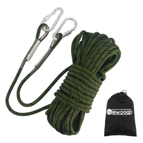 NewDoar 18KN Corde d'escalade Statique 10 mm (3/8 po) Cordon Accessoire Équipement 10m, 20m, 30m, 50m Corde d'évacuation Équipement d'escalade sur Glace...