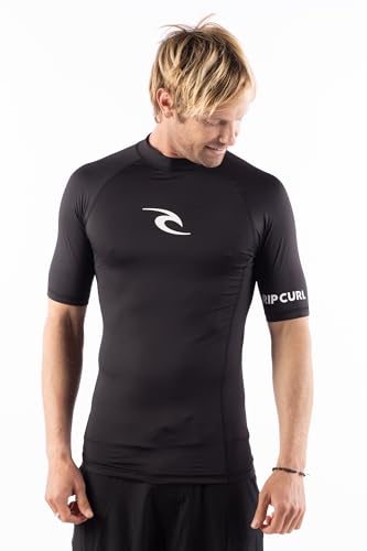 Rip Curl Men's Short Sleeve Rashguard-UPF 50+ Sun Protection Surf Shirt, Tight Fit Rash Vest2