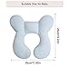 Blublu Park Upgraded Baby Head Support Pillow for Newborn Toddler, Soft Cotton Baby Travel Pillow for Car Seats and Strollers, Blue