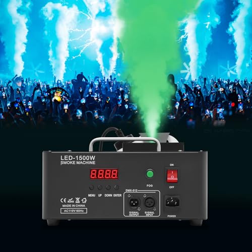 Máquina de humo 1500W con 24 LEDs y control DMX miniatura 3