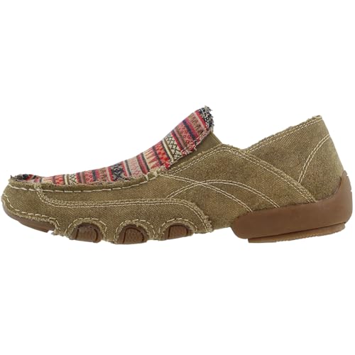 Image of ROPER Womens Daisy Southwest Slip On Flats Casual - Brown, Green