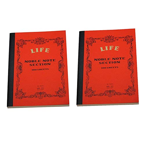 Lot de 2 cahiers A5 Life Noble 100 feuilles petits carreaux 5mm pour ecriture