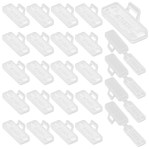 Kabelbeschriftung Clip, 60 Stück Transparente Kabel Beschriftung Kabeletiketten Kabelkennzeichnung Wiederverwendbare und Wasserdichtes für 10 mm Breite Drähte und Kabel