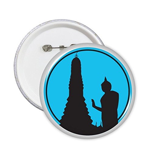 Badge Bouddha Thaïlande épingle décoration vêtement illustration lot de 5