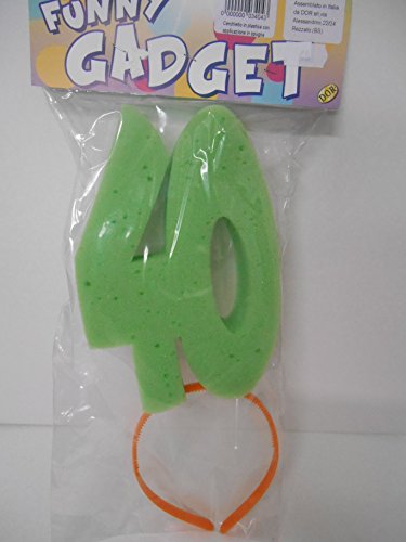 CERCHIETTO 40 anni SPUGNA colore VERDE Gadget idea...