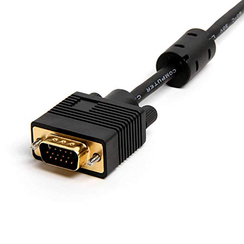 Cmple - Svga/Vga Cable Male To Male Computer Monitor Cables Vga Video Cable - Monitor Video Adapter Cable With Ferrite Cores Support 1080P Full Hd For Laptop, Pc, Projector, Hdtv, Display - 3 Feet #TOP2