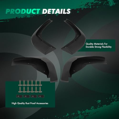 Image of SCITOO 4PCS Mud Flaps Front & Fear Splash Guard set suitable for Honda Ridgeline 2017-2023 08P09-T6Z-100