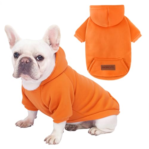 BAOBICUTE 1 Pack Dog Hoodie Warm Hood Dog Sweater Cold Weather Small Dogs Sweatshirt Comfort Pet Clothes for Small Medium Dogs with Pockets Chihuahua Clothes for Male Female Girl Boy Sporty Daily Wear