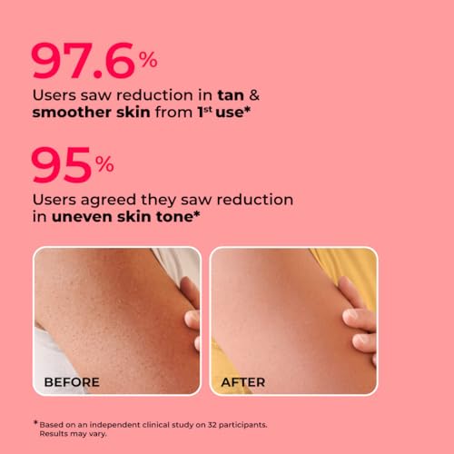 Image of Hula Hoop Foaming 10% De-Tan Body Scrub by Foxtale | Tan Removal & Soft-Smooth Skin | 5% Glycolic Acid, Lactic Acid & Azeloglycine | For Women & Men | All Skin Types | 200g