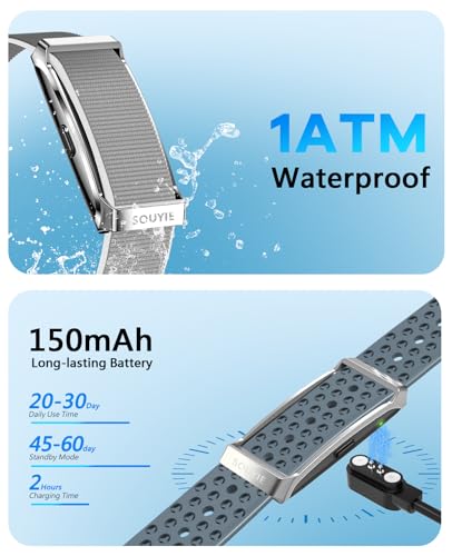 Image of SOUYIE Smart Bracelet for Men Women, 24 /7 Health Activity Fitness Trackers