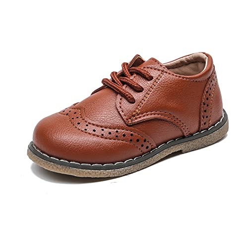 Image of Boys School Uniform Dress Shoes Casual Oxford Flats Toddler Girl Dress Shoes