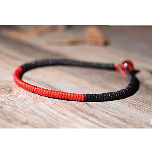 Tobillera de cuerda roja un par de nudos de ágata para regalo 3