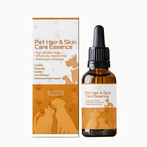 Generisch 2026 Soin des poils d'animaux, démangeaisons sur la peau des animaux, adoucit les poils, fournitures pour animaux, soin des poils pour tous les chats, chiots, adoucit les poils d'animaux