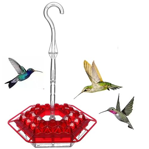 Hummingbird Feeder, 30 Feeder Ports with Perch and Built-in Ant