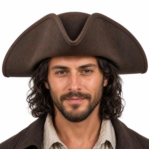 Image of HOMELEX Pirate Tricorn Hat for Adults Halloween Costume