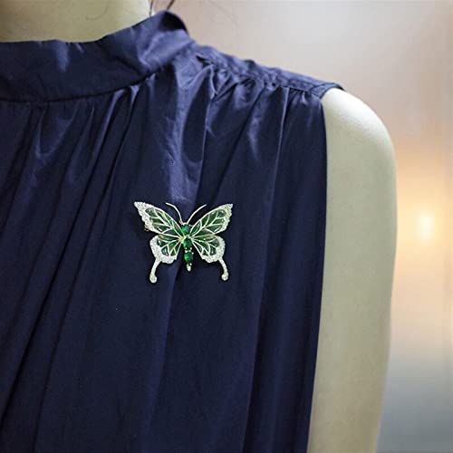 Broches pour femmes broche papillon vert zircon accessoire mode - 6