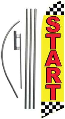 15ft Start marcador pluma Banner bandera Setincluye 4piezas Poste Kit westaca por FFN