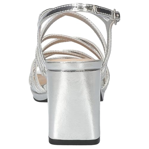 Bella Vita Women's Damsel Block Heeled Sandal, Silver Metallic, 9.5 - image 4