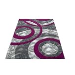 Fit Even Runner Rug – Washable Non-Slip Carpet Runner rugs for Hallway, Kitchen, Living Room, Corridor, Entryway, and Door Entrances (Purple, 80cm x 150cm)