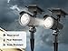pathscapes [W58343 2-Pack Solar Powered Black Spotlights, High/Low Lumens, Adjustable Panel, IP65 Waterproof, Rechargeable Batteries, Matte Finish with Clear Lens