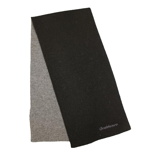 [オロビアンコ] マフラー メンズ ブランド カシミヤ 差し込み かっこいい おしゃれ 短め 防寒 秋冬 暖かい ビジネス 通勤 カジュアル ショート ブラック