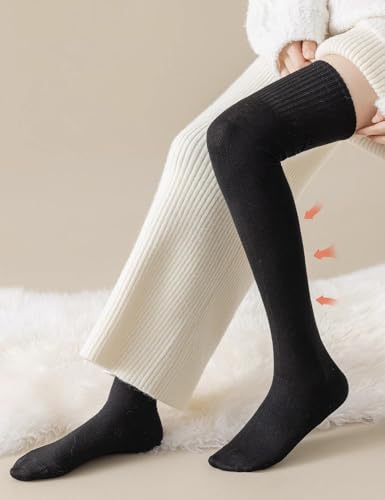 Women Thigh High Wool Soft Socks Extra Long Over the Knee Warm Stockings Thin Cushion Boot Sock Cosplay Daily Comfort3